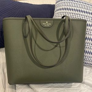 kate spade zipper tote olive green